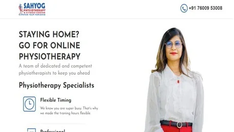 online sahyogphysio website getspace protfolio