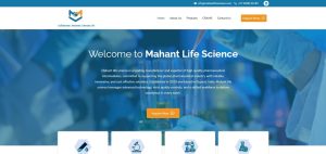 Mahant Lifescience pharmaceutical and chemical website design by Getspace in WordPress