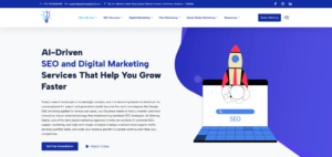 Glowing Digital AI‑SEO and digital marketing search engine optimization agency website design by Getspace